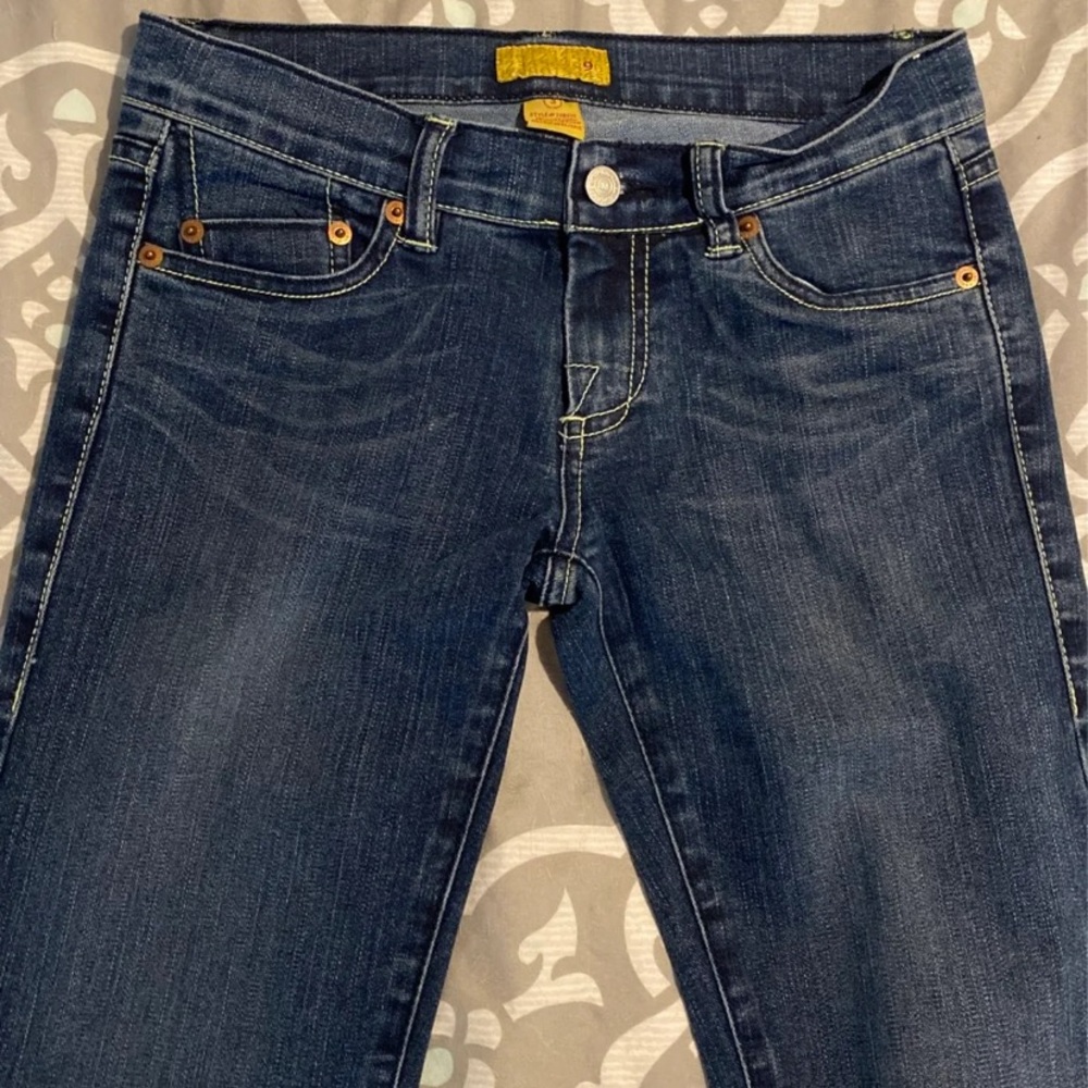 Rhinestone pocket jeans